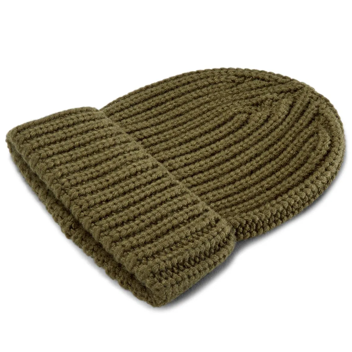Zielono-oliwkowa masywna dzianinowa czapka beanie Fee Montagna