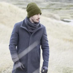 Zielono-oliwkowa masywna dzianinowa czapka beanie Fee Montagna